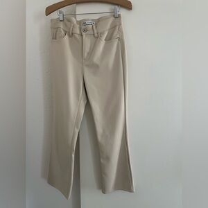 Zara faux leather crop pant